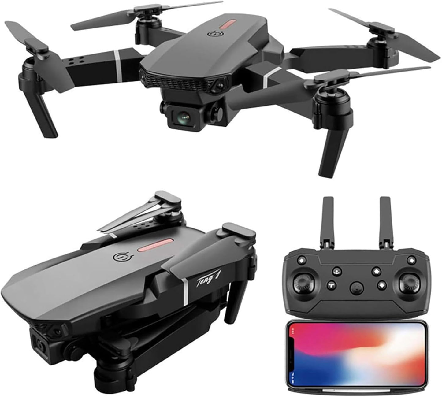 E88 Pro Foldable Quadcopter Drone - WIFI FPV, HD 4K Camera, Altitude Hold