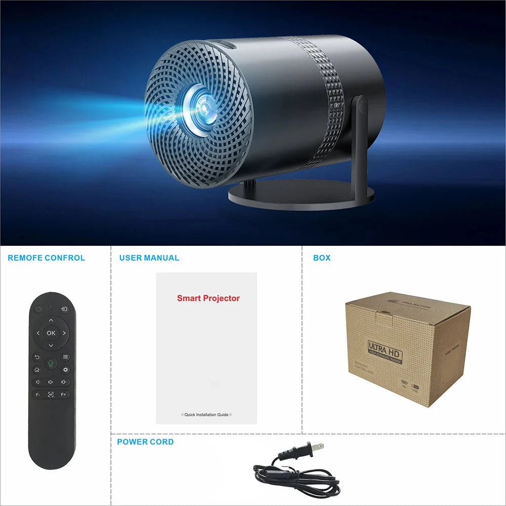 Mini Projector – 1080P Full HD Support, Portable LED Projector, 4K Video Playback, Multiple Connectivity Options